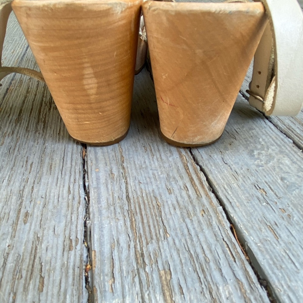Swedish Hasbeen white high heel clog size 39 8.5 9 - Picture 4 of 9